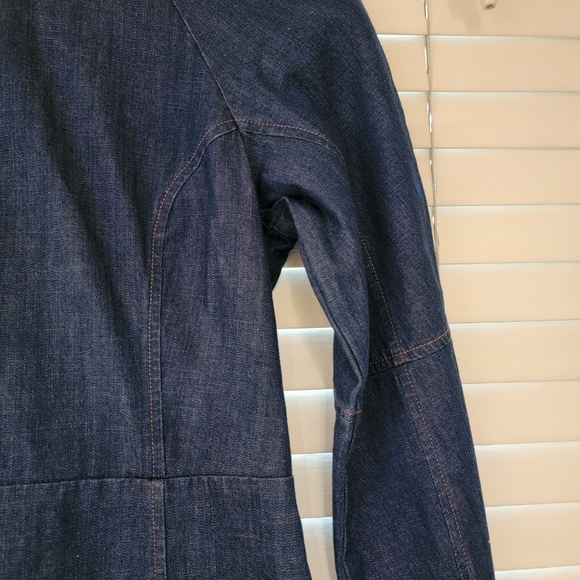 Banana Republic Countered Denim Mini Dress Size 4 Blue Dark 596458 NWOT NEW $110 - Picture 5 of 7